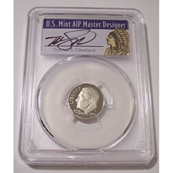2021 S Clad Roosevelt Dime Proof PR70 DCAM PCGS FS Thomas S Cleveland Signed - Picture 1 of 2